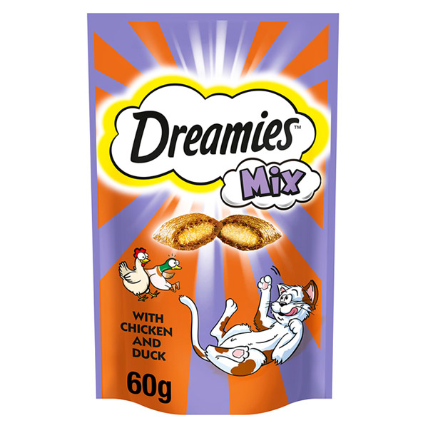 Dreamies Mix Cat Treats Chicken & Duck Biscuits 60g