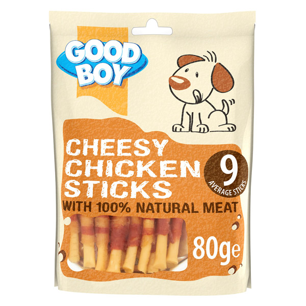 Good Boy Cheesy Chicken Sticks Dog Treats 80g