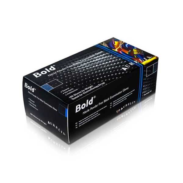 Aurelia Bold Disposable Black Nitrile Gloves