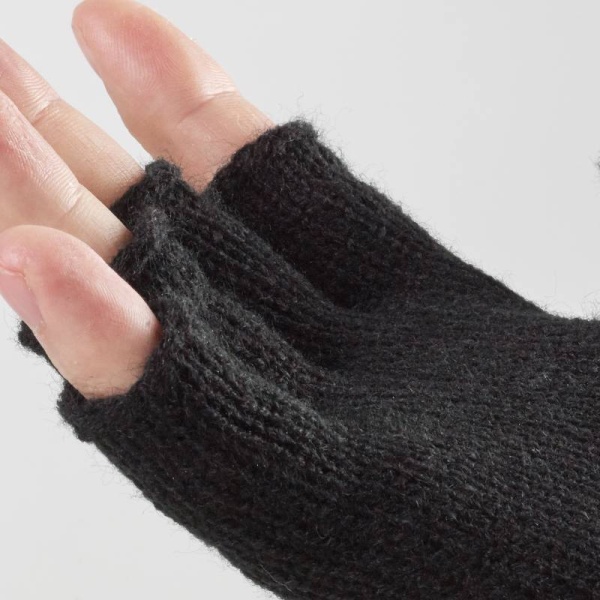 Ejendals Tegera 790 Black Knitted Fingerless Dog Walking Gloves